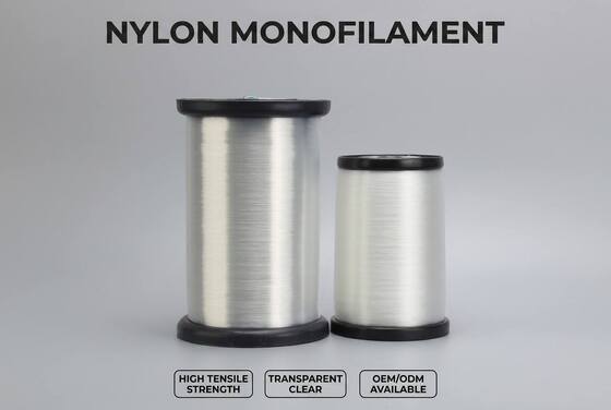 60D 80D 100D 0.10MM 0.12MM 0.14MM เส้นด้ายไนลอนโพลีเอสเตอร์ PP PE สำหรับโรงงานทอสายรัดปักขายส่ง