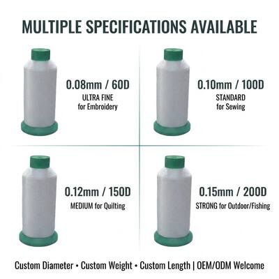 60D 80D 100D 0.08MM 0.10MM 0.12MM 0.14MM Y Cone Polyamide Mono Filament Yarn 100% Nylon Monofilament Yarn Mono Yarn Factory