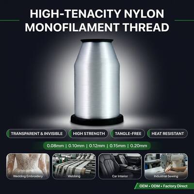 0.10mm 0.12mm 0.14mm 0.15mm 0.16mm 0.18mm 0.20mm Polyamide Monofilament Yarn Polyamide Mono Yarn for Embroidery Device